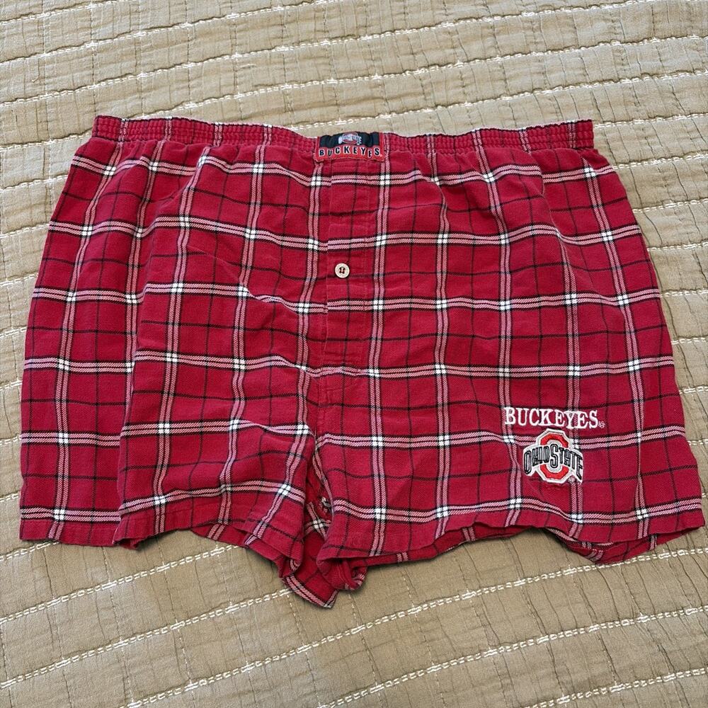 Ohio State Boxer Shorts 100% Cotton Concepts Sports Red White Gray XL Y2K - Picture 2 of 6